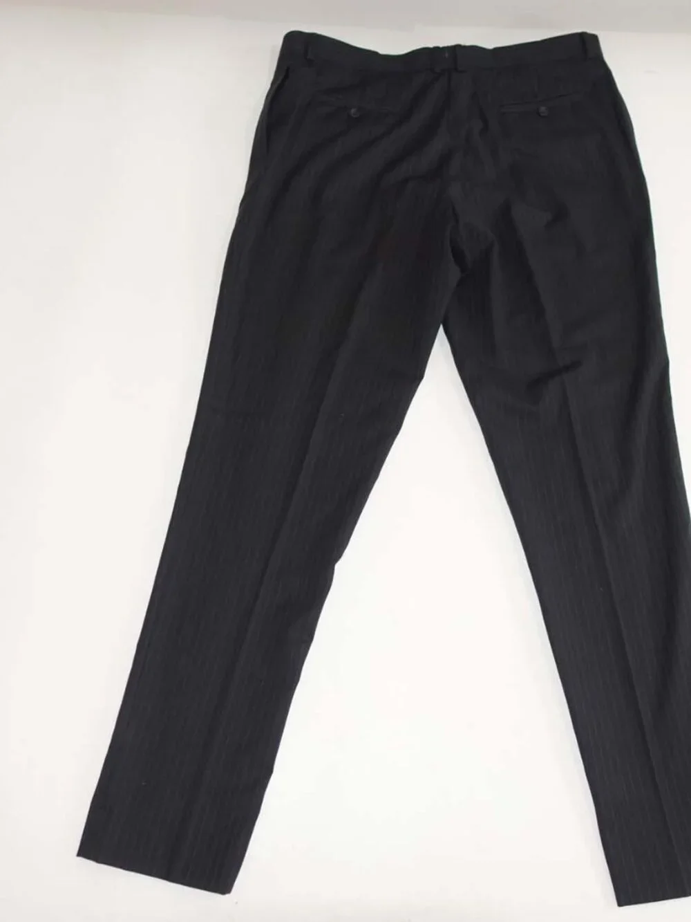 Pronto Uomo Mens Pinstripe 2 Button Suit Size 46 X-Long 40 x 34.5 Dark Gray 46XL